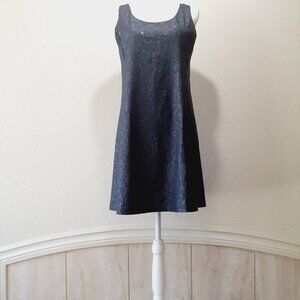 Eileen Fisher Silk Sequin  Shift Mini Dress